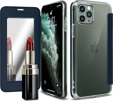 Avizar Funda con espejo para iPhone 11 Pro Max - Azul osc Avizar Funda con espejo para iPhone 11 Pro Max - Azul osc