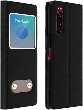 Avizar Funda Sony Xperia 5 con doble ventana Carcasa de s Avizar Funda Sony Xperia 5 con doble ventana Carcasa de s