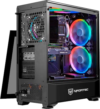 Nfortec Nfortec Antares Torre Gaming Negra RGB (Cristal Te Nfortec Nfortec Antares Torre Gaming Negra RGB (Cristal Te