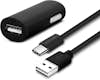 Forever Cargador móvil de coche 2A con cable USB tipo C de Forever Cargador móvil de coche 2A con cable USB tipo C de