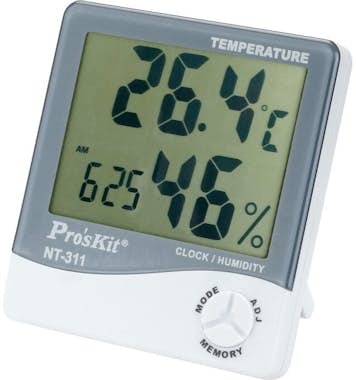 Proskit Termometro Medidor de Temperatura y Humedad con re Proskit Termometro Medidor de Temperatura y Humedad con re