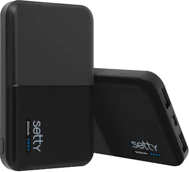 SETTY Powerbank de 5000mAh con 2xUSB de 2 A con formato SETTY Powerbank de 5000mAh con 2xUSB de 2 A con formato