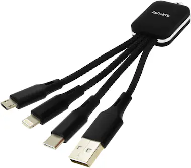 4smarts Cable de USB a Lightning, USB-C y Micro-USB 4Smart 4smarts Cable de USB a Lightning, USB-C y Micro-USB 4Smart
