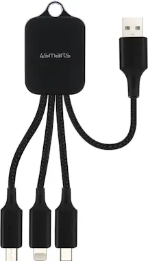 4smarts Cable de USB a Lightning, USB-C y Micro-USB 4Smart 4smarts Cable de USB a Lightning, USB-C y Micro-USB 4Smart