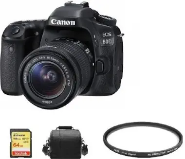 Canon CANON EOS 80D KIT EF-S 18-55mm F3.5-5.6 IS STM + t Canon CANON EOS 80D KIT EF-S 18-55mm F3.5-5.6 IS STM + t