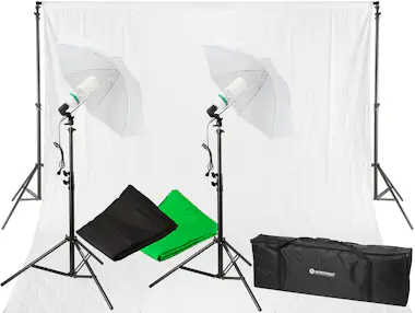 Bresser Set de Iluminacion de Luz diurna y de Fondos de Es Bresser Set de Iluminacion de Luz diurna y de Fondos de Es