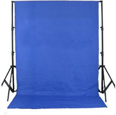 Bresser Soporte de fondo + telon de fondo 3x6m azul-croma Bresser Soporte de fondo + telon de fondo 3x6m azul-croma