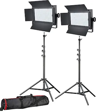 Bresser LED conjunto de foto/video 2x LG-600 38W/5600LUX + Bresser LED conjunto de foto/video 2x LG-600 38W/5600LUX +