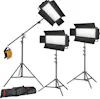 Bresser Set de iluminacion foto/video 3 LEDs LG-1200 72W/1 Bresser Set de iluminacion foto/video 3 LEDs LG-1200 72W/1