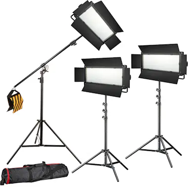 Bresser Set de iluminacion foto/video 3 LEDs LG-1200 72W/1 Bresser Set de iluminacion foto/video 3 LEDs LG-1200 72W/1
