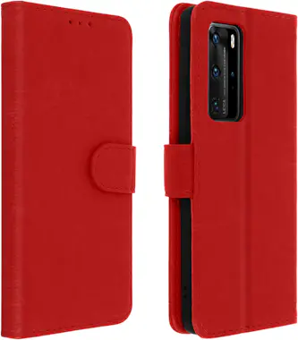 Avizar Funda Huawei P40 Pro Libro Billetera F. Soporte - Avizar Funda Huawei P40 Pro Libro Billetera F. Soporte -
