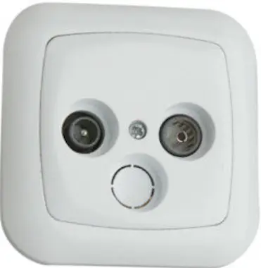 Electro DH Base de antena empotrable de color Blanco Electro Electro DH Base de antena empotrable de color Blanco Electro