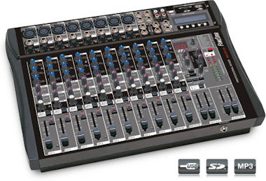 Fonestar Mesa estéreo profesional de 12 Canales con Reprodu Fonestar Mesa estéreo profesional de 12 Canales con Reprodu