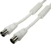 DCU Tecnologic Cable Antena TV Macho-Hembra 3mts c/filtro Blanco DCU Tecnologic Cable Antena TV Macho-Hembra 3mts c/filtro Blanco