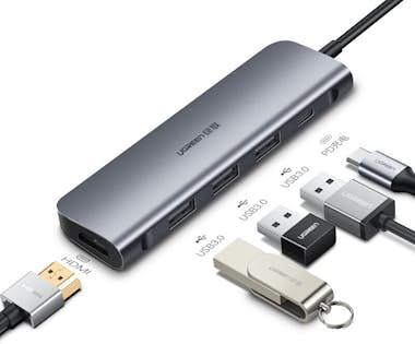 Ugreen UGREEN 50209 5in1 USB-C Hub 3USB Type-C Adaptador Ugreen UGREEN 50209 5in1 USB-C Hub 3USB Type-C Adaptador
