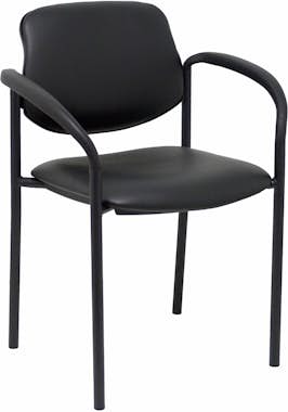 Piqueras y Crespo Silla fija Villalgordo similpiel negro chasis negr Piqueras y Crespo Silla fija Villalgordo similpiel negro chasis negr