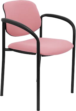 Piqueras y Crespo Silla fija Villalgordo bali rosa chasis negro con Piqueras y Crespo Silla fija Villalgordo bali rosa chasis negro con