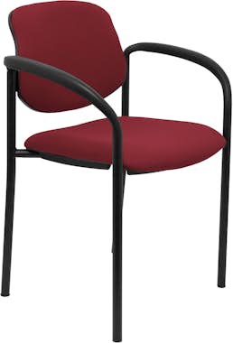 Piqueras y Crespo Silla fija Villalgordo bali granate chasis negro c Piqueras y Crespo Silla fija Villalgordo bali granate chasis negro c