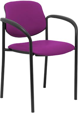 Piqueras y Crespo Silla fija Villalgordo similpiel morado chasis neg Piqueras y Crespo Silla fija Villalgordo similpiel morado chasis neg