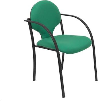 Piqueras y Crespo Pack 2 sillas Hellin chasis negro bali verde Piqueras y Crespo Pack 2 sillas Hellin chasis negro bali verde