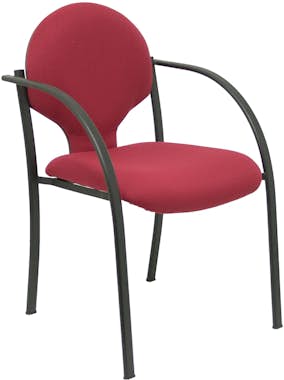 Piqueras y Crespo Pack 2 sillas Hellin chasis negro bali granate Piqueras y Crespo Pack 2 sillas Hellin chasis negro bali granate