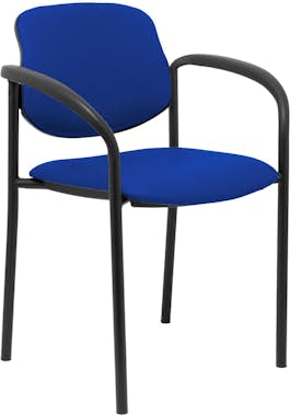 Piqueras y Crespo Silla fija Villalgordo similpiel azul chasis negro Piqueras y Crespo Silla fija Villalgordo similpiel azul chasis negro