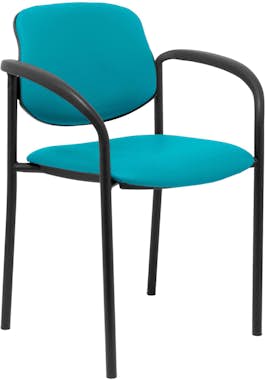 Piqueras y Crespo Silla fija Villalgordo similpiel verde chasis negr Piqueras y Crespo Silla fija Villalgordo similpiel verde chasis negr