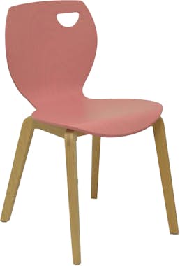 Piqueras y Crespo Pack 2 sillas Buendia rosa/haya Piqueras y Crespo Pack 2 sillas Buendia rosa/haya