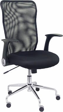 Piqueras y Crespo Silla Minaya respaldo malla negro asiento 3D negro Piqueras y Crespo Silla Minaya respaldo malla negro asiento 3D negro