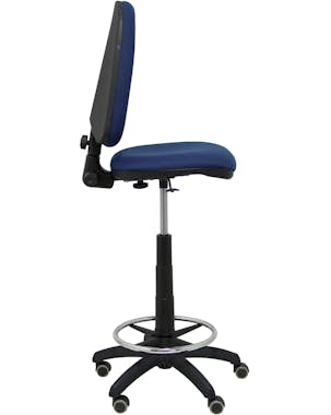 Piqueras y Crespo Taburete Ayna bali azul marino ruedas de parqué Piqueras y Crespo Taburete Ayna bali azul marino ruedas de parqué