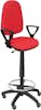 Piqueras y Crespo Taburete Ayna bali rojo brazos fijos ruedas de par Piqueras y Crespo Taburete Ayna bali rojo brazos fijos ruedas de par