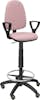 Piqueras y Crespo Taburete Ayna bali rosa pálido brazos fijos ruedas Piqueras y Crespo Taburete Ayna bali rosa pálido brazos fijos ruedas