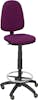 Piqueras y Crespo Taburete Ayna bali morado ruedas de parqué Piqueras y Crespo Taburete Ayna bali morado ruedas de parqué