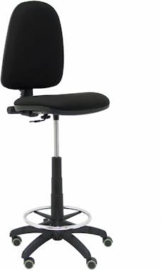 Piqueras y Crespo Taburete Ayna bali negro ruedas de parqué Piqueras y Crespo Taburete Ayna bali negro ruedas de parqué