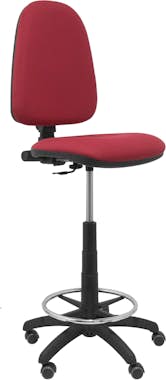 Piqueras y Crespo Taburete Ayna bali granate ruedas de parqué Piqueras y Crespo Taburete Ayna bali granate ruedas de parqué