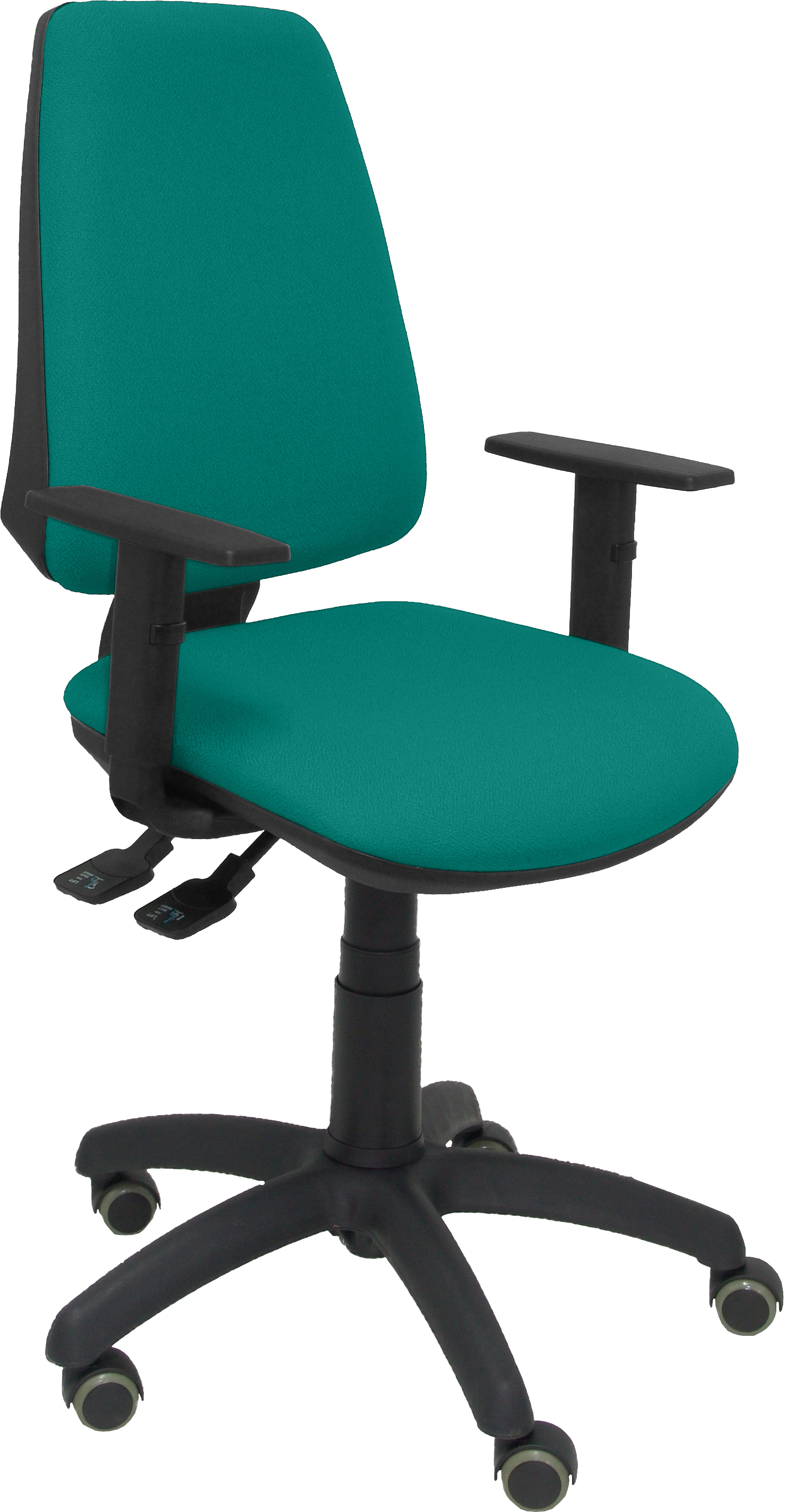 silla elche s bali verde claro brazos regulables ruedas de parquet