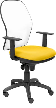 Piqueras y Crespo Silla Jorquera malla blanca asiento bali amarillo Piqueras y Crespo Silla Jorquera malla blanca asiento bali amarillo