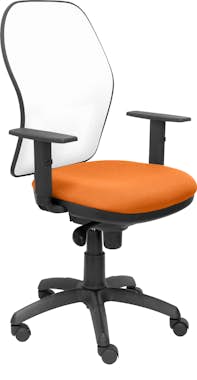 Piqueras y Crespo Silla Jorquera malla blanca asiento bali naranja Piqueras y Crespo Silla Jorquera malla blanca asiento bali naranja