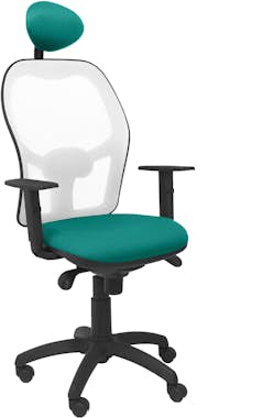 Piqueras y Crespo Silla Jorquera malla blanca asiento bali verde cla Piqueras y Crespo Silla Jorquera malla blanca asiento bali verde cla