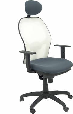 Piqueras y Crespo Silla Jorquera malla blanca asiento bali gris oscu Piqueras y Crespo Silla Jorquera malla blanca asiento bali gris oscu