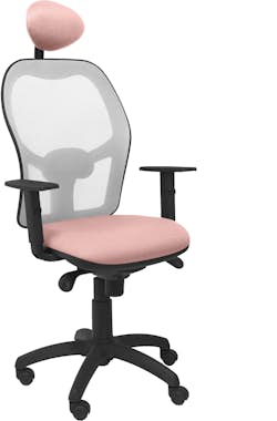 Piqueras y Crespo Silla Jorquera malla gris asiento bali rosa pálido Piqueras y Crespo Silla Jorquera malla gris asiento bali rosa pálido