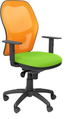 Piqueras y Crespo Silla Jorquera malla naranja asiento bali verde pi Piqueras y Crespo Silla Jorquera malla naranja asiento bali verde pi