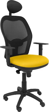 Piqueras y Crespo Silla Jorquera malla negra asiento bali amarillo c Piqueras y Crespo Silla Jorquera malla negra asiento bali amarillo c