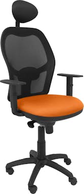 Piqueras y Crespo Silla Jorquera malla negra asiento bali naranja co Piqueras y Crespo Silla Jorquera malla negra asiento bali naranja co