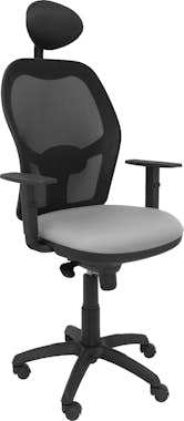 Piqueras y Crespo Silla Jorquera malla negra asiento bali gris claro Piqueras y Crespo Silla Jorquera malla negra asiento bali gris claro