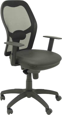 Piqueras y Crespo Silla Jorquera malla negra asiento similpiel negro Piqueras y Crespo Silla Jorquera malla negra asiento similpiel negro