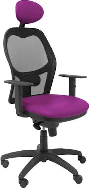 Piqueras y Crespo Silla Jorquera malla negra asiento similpiel morad Piqueras y Crespo Silla Jorquera malla negra asiento similpiel morad