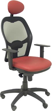 Piqueras y Crespo Silla Jorquera malla negra asiento similpiel grana Piqueras y Crespo Silla Jorquera malla negra asiento similpiel grana