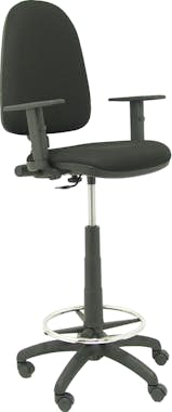 Piqueras y Crespo Taburete Ayna bali negro con brazos regulables Piqueras y Crespo Taburete Ayna bali negro con brazos regulables