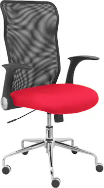 Piqueras y Crespo Silla Minaya respaldo malla negro asiento bali roj Piqueras y Crespo Silla Minaya respaldo malla negro asiento bali roj